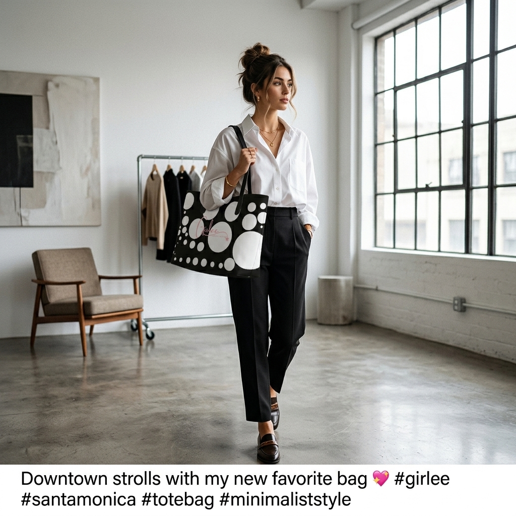 Black & White Dots Bag